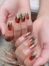 ステムネイル 下北沢(stem nail)/インク　オレンジブラウンカーキ