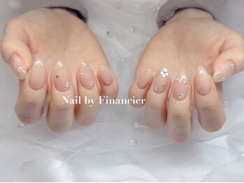 フィナンシェ(Financier)の写真/【初回オフ無料*シンプル定額¥6500】綺麗め上品デザインはオフィスネイルとしても人気*[新宿/オフィス]