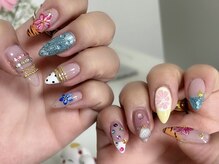 サリーネイルラボ(Sully Nail Lab)/手書きレモンネイル