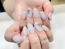 ジーフィンガー 大井町店(G Finger)/クールなオーロラミラーフレンチ