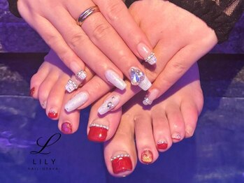 リリー 大阪駅前第一ビル店(Lily)/#同時施術 #夏ネイル