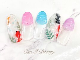 金魚ネイル￥9000