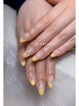 エスケイネイルサロン(S Kネイルサロン)/フレンチ＋手書きアート