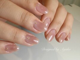 うる艶チークネイル