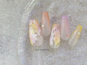グルス(GRUS)の写真/【ワンランク上のアートが人気☆】ジェルネイルもエアジェルアートもサンプルが豊富♪