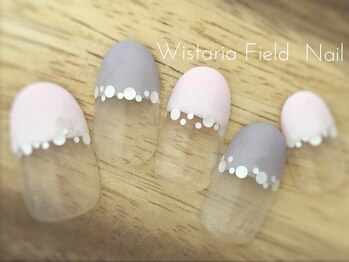ウィスタリアフィールドネイル MONAD店(WISTARIA FIELD)/フラットフレンチ ネイル