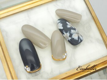 アンベリール 横浜店(Embellir)/(1094)花柄マットネイル
