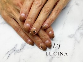 C-348 秋色グラデーションネイル