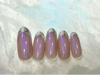 フォルチェ ゆめタウン東広島店(Folche)/ラメフレンチネイル