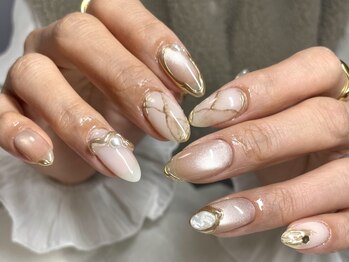 ユヌ(UNE.)の写真/好きなデザインの画像持ち込み可♪アート/綺麗めニュアンス/ワンホンネイル◎一人一人に合ったネイルを提供