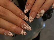 シェリーラメール 渋谷(cherielamer)/レオパードフレンチネイル