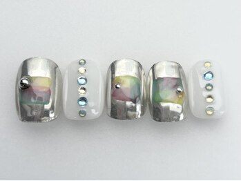 アイネイルズ 池袋店(I-nails)/カラフルミラーストーン