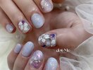 紫陽花ネイル