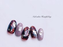 ネイルサロン ハートフルキー(Heartful key)/べっ甲ネイル¥10500