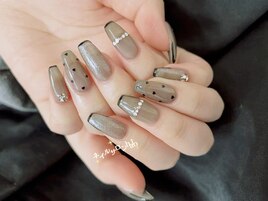 ハート／フレンチネイル