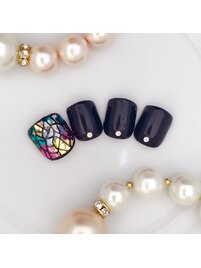 ステンドグラス☆フットネイル