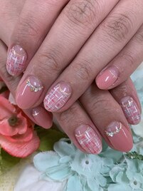 【豊田】かわいいツイードネイル