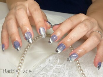 バービーフェイス 恵比寿(Barbie Face)/ガラスフレンチネイル