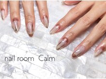 ネイルルーム カーム(nail room Calm)/ミラーフレンチ