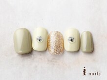 アイネイルズ 横浜EAST店(I-nails)/水滴ぷっくり押し花ネイル