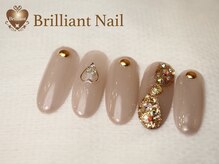 ブリリアント/バレンタインネイル