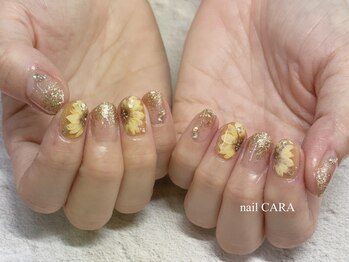 ネイル カラ(nail CARA)の写真/【季節感を楽しむ定額デザイン★】リーズナブルxハイクオリティが叶う実力派サロン!色変え・配置変えもOK◎