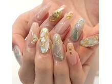 グラマラス アンジェアイ 荻窪店(glamourous ange eye)/ピンク×ブルーネイル