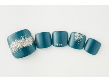 アトリエプラスエヌ(Atelier+N)/【フットネイル】キラキラライン