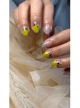 エクリュ(ecru)/リボンネイル