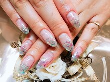 プリンセスネイル(Princess NAIL)/ラメグラデーション￥4000