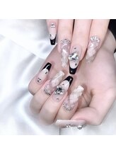 モカ 心斎橋(moca by Lee)/黒フレンチ×チェック