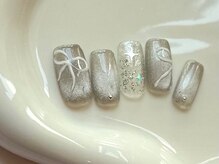 アイネイルズ 天神今泉店(I-nails)/シルバーリボン