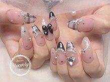ルブリー(roovely)/ブラックチェックネイル