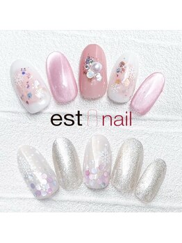 エストラッシュアンドネイル 銀座店(est lash&nail)の写真/お仕事柄爪を長く出来ない方/丸爪/ちび爪の方におすすめ♪短い爪でも可愛いデザインを豊富にご用意☆