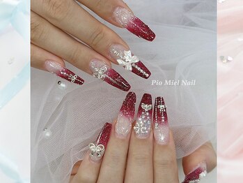 レッドグラデホログラム×リボン