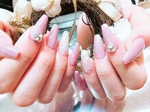 プリンセスネイル(Princess NAIL)/スカルプ単色+色変え+ストーン