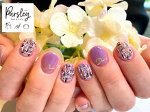 パスリー ネイルアンドケア(Parsley Nail&Care)/パープルのツィード柄