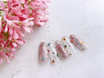 ネイルサロン&スクール ジーナ(GINA)/クリア×ラメ