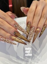 ネコ(Neko)/ギャル　レオパード　ミラー