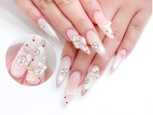 ネイルコレクション ピンク(Nail Collection Pink)/長さだしジェルフリー★リボン
