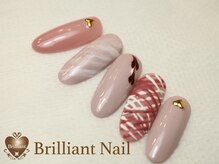 ブリリアント/バレンタインネイル