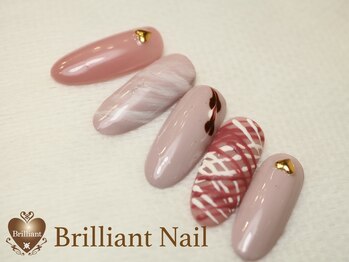 ブリリアント/バレンタインネイル