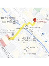 ロレインブロウ 渋谷店/新南口からロレインブロウ道順