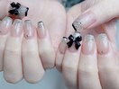 ｂｌａｃｋ　リボンｎａｉｌ＊