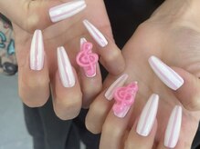 ゆびノさき/ストライプネイル