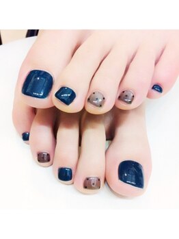 アズビー みゆき店(asB)/フット★ドット柄♪＼(^o^)／