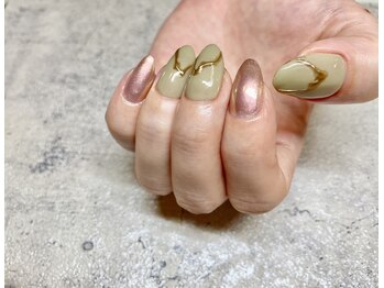 春ネイル　ニュアンスネイル