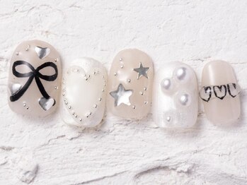 ジェミーネイル エビス(Jemiy nail ebisu)/韓国ブラックリボン10140yen