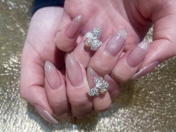 マグネット×リボンネイル