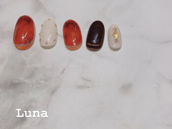ネイルアンドまつ毛エクステ ルーナ イオン相模原店/定額10500　べっ甲ネイル
